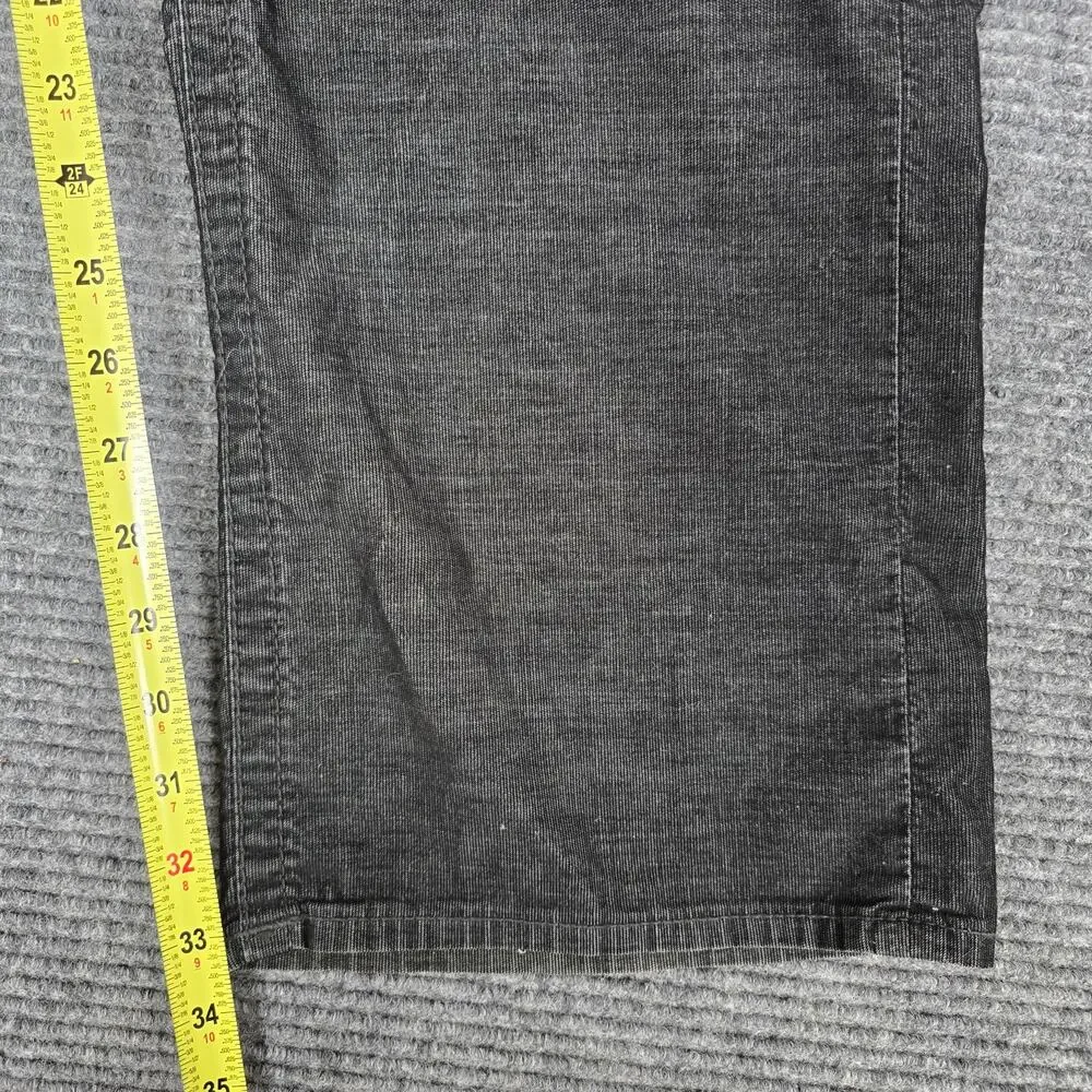True Religion Ricky Twill Jeans Mens 40x33 Gray Relaxed Straight Flap Pocket